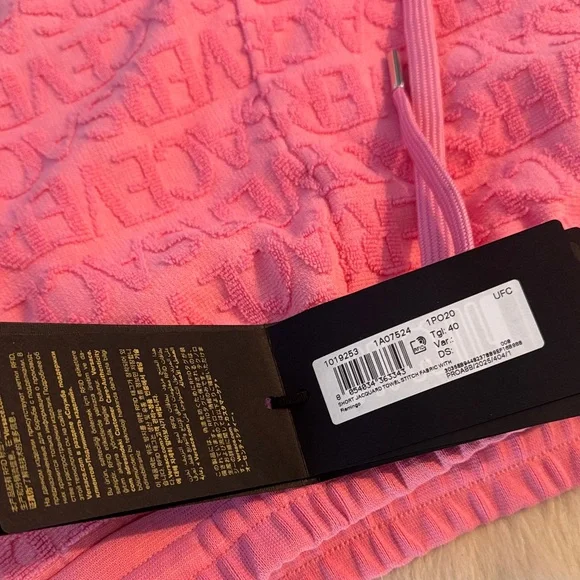 Versace Pink Logo-Terry High Waist Shorts - Picture 7 of 7